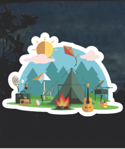 Camping Campsite Decal Sticker