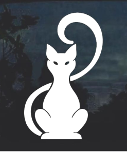 Cat Silhouette v18 Cat Window Decal Sticker