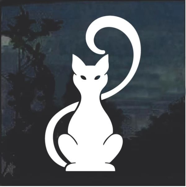 Cat Silhouette v18 Window Decal Sticker