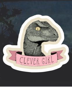 Clever Girl Jurassic color Decal Sticker