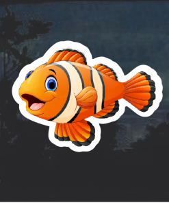 Clown Fish cartoon Decal Sticker