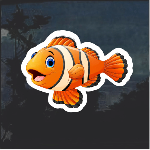 Clown Fish cartoon Decal Sticker