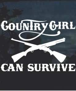 Country Girl Can Survive v2 Window Decal Sticker