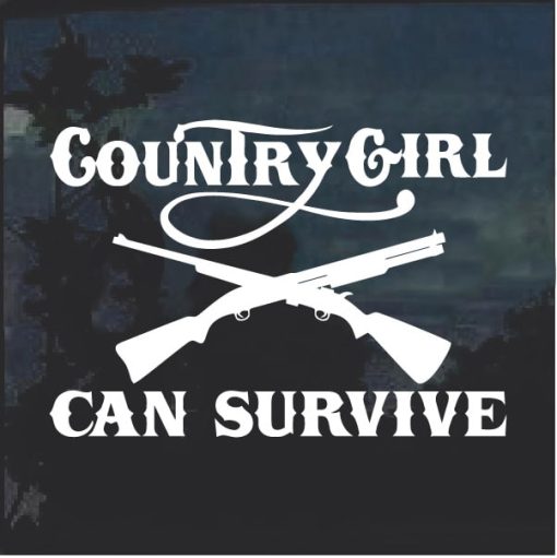 Country Girl Can Survive v2 Window Decal Sticker