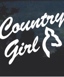Country Girl Deer Window Decal Sticker