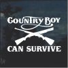 County Boy Can Survive v2 Window Decal Sticker
