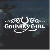 County Girl Horse shoe Window Decal Sticker