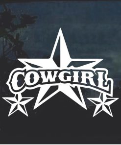 Cowgirl Star 2 Window Decal Sticker