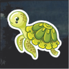 Cute Turtle Window Decal Sticker
