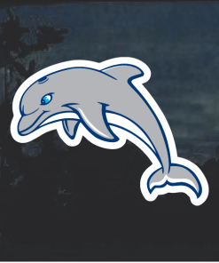 Dolphin jumping Window Decal Sticker