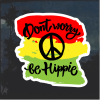 Don't Worry Be hippy Color Window Decal Sticker