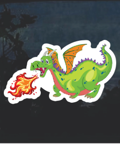Dragon Green Window Decal Sticker