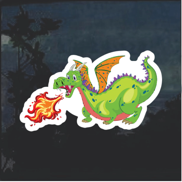 Dragon Green Window Decal Sticker