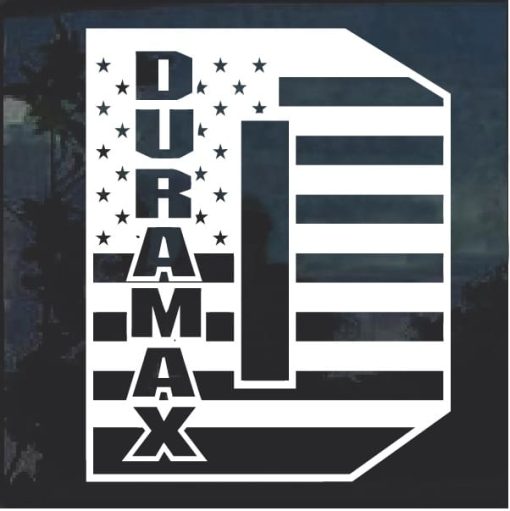 Duramax D Flag Window Decal Sticker