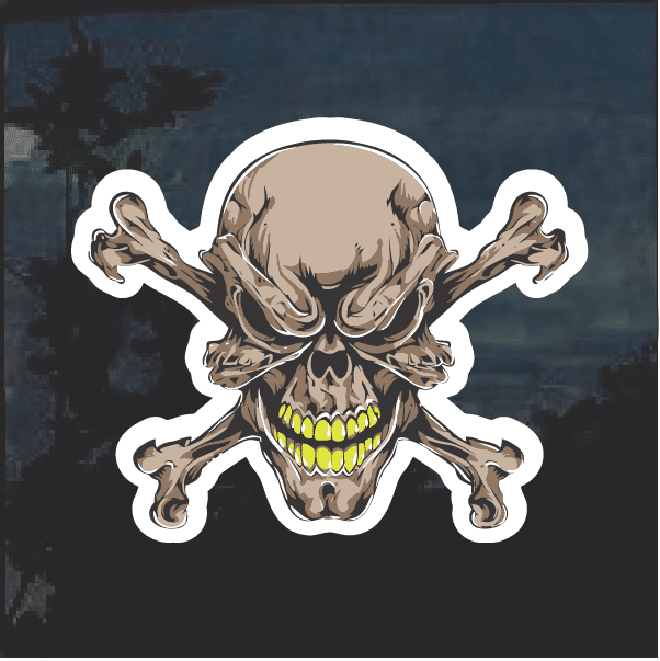 Evil Skull Decal Sticker BUY 2 GET 1 FREE Choose Size /& Color 048