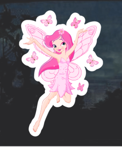 Fairy Pink Color Window Decal Sticker