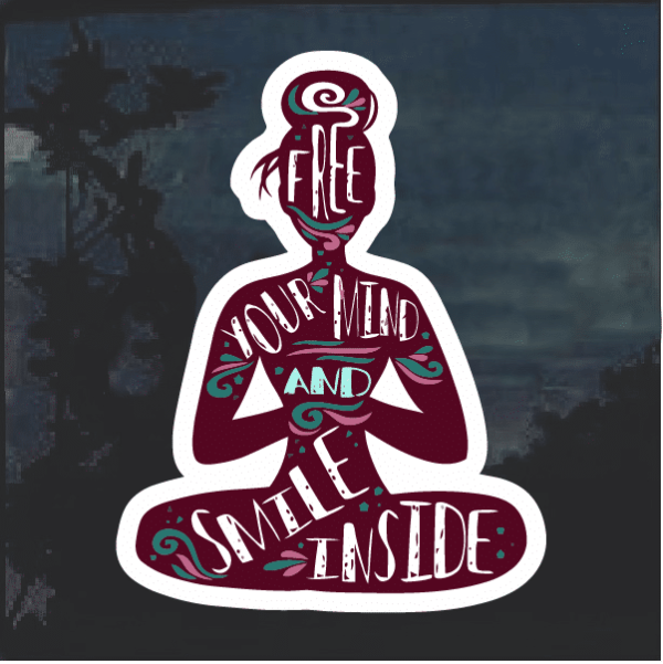 Free your mind yoga Window Decal Sticker