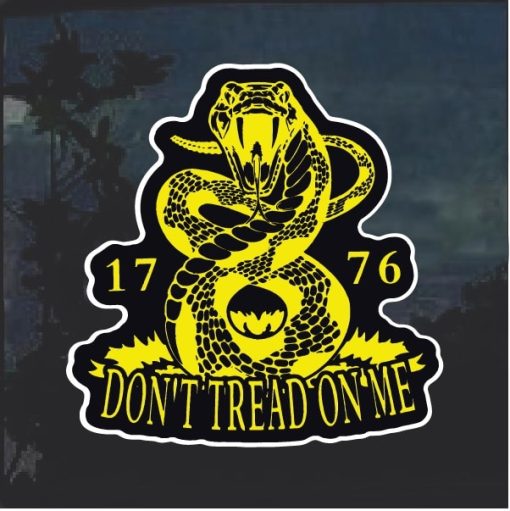 Gadsden Flag Don't tread on me Snake Window Decal Sticker