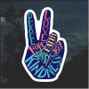 Hippie Peace Love Kind Sign Window Decal Sticker