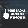 Horn Broke Watch For Finger Decal Sticker