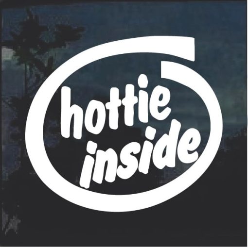 Hottie Inside Window Decal Sticker