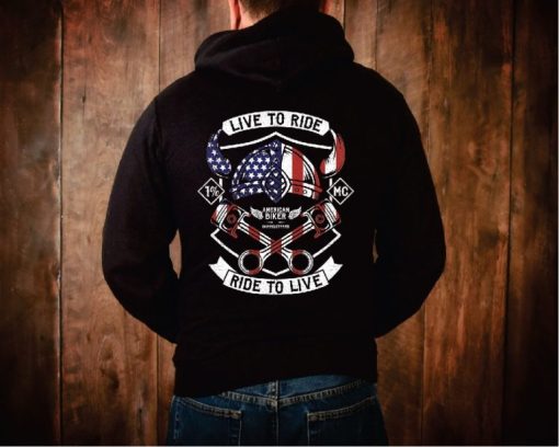 Live to Ride Motorcycle Hoodie