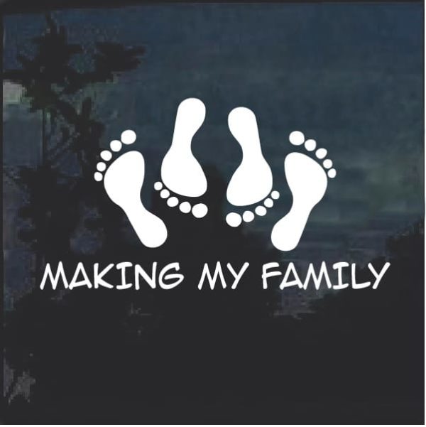 Making my family window decal sticker