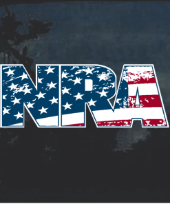 NRA American Flag Window Decal Sticker