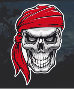 Pirate skull Window Decal Sticker