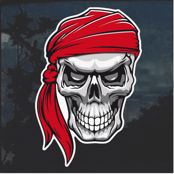 pirate skull stickers