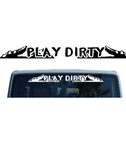 Jeep Play Dirty Windshield Banner Decal Sticker