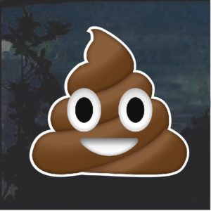 poop emoji decal sticker