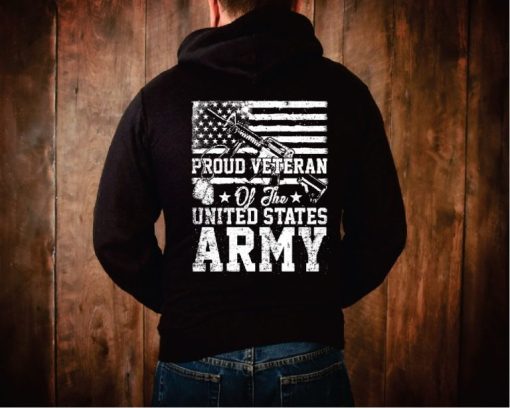 Proud Army Veteran Flag Hoodie