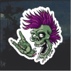 Punk Rock Skull Window Decal Sticker