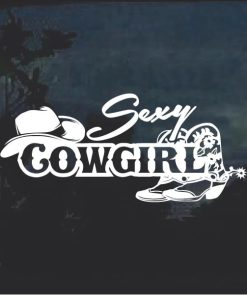 Sexy Cowgirl Window Decal Sticker