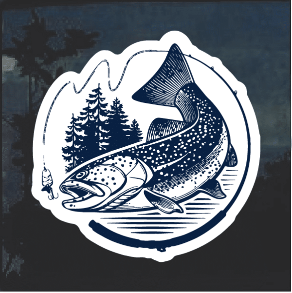 Trout Fish Window Decal Sticker