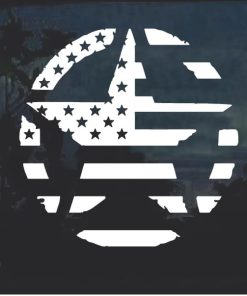 USA American Flag Military Star Vinyl Window Decal Sticker