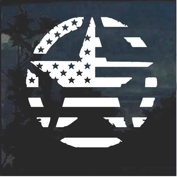 Usa American Flag Military Star Window Decal Sticker | Custom Made In ...