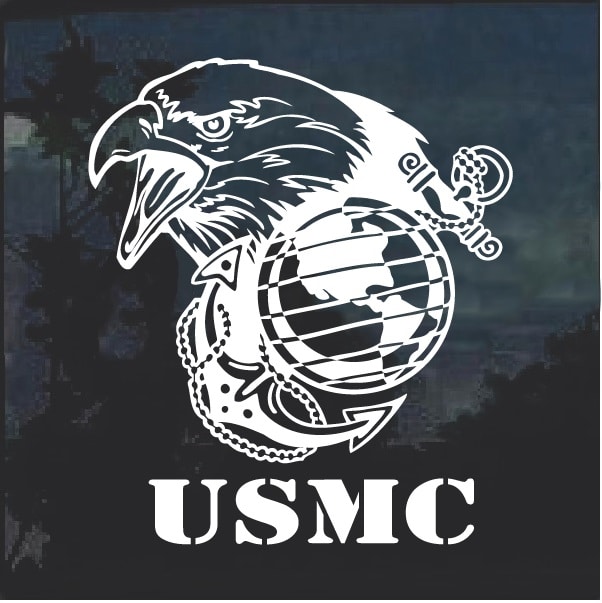 BUY 2 & GET 1 FREE!!! West Virginia USMC Eagle Globe & Anchor Window Decal