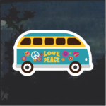 VW Hippie Van Window Decal Sticker