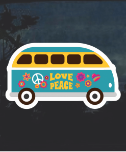 VW Hippie Van Window Decal Sticker
