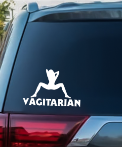 Vagitarian Funny window decal Sticker