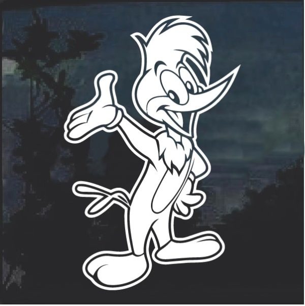 Woody Woodpecker 2 Window Decal Sticker