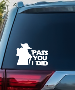 Yoda Pass You I did Star Wars Decal Sticker