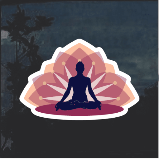 Yoga lotus Window Decal Sticker