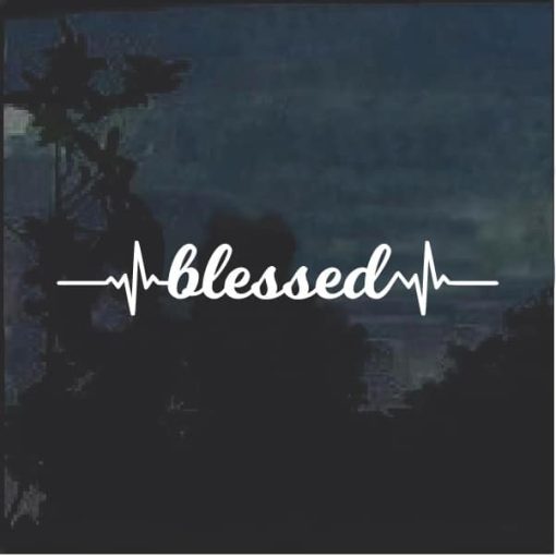 blessed Heartbeat Window Decal Sticker