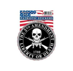 2nd AMENDMENT Liberty or Death Full Color Window Decal Sticker Licensed