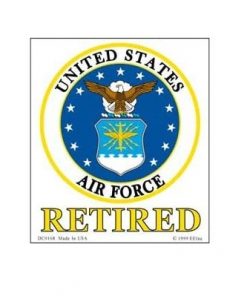 USAF Air Force Retired Full Color Window Decal Sticker Licensed