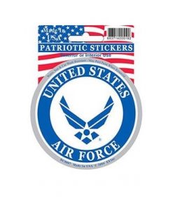 USAF Air Force Round Full Color Window Decal Sticker Licensed