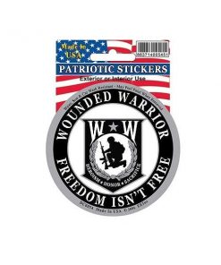 Wounded Warrior Round Full Color Window Decal Sticker Licensed